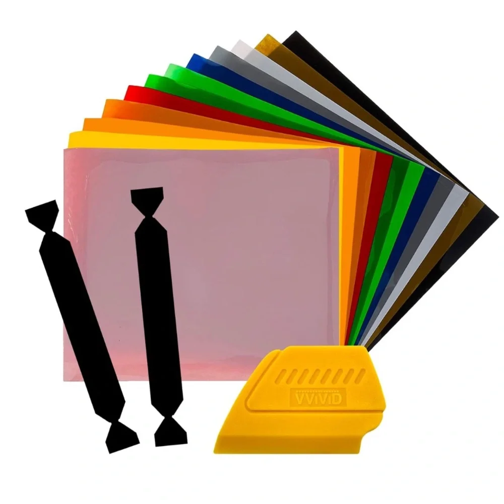 -Transfer Vinyl Bundle Including Detailer Squeegee and 2X Black Felt Decals‎